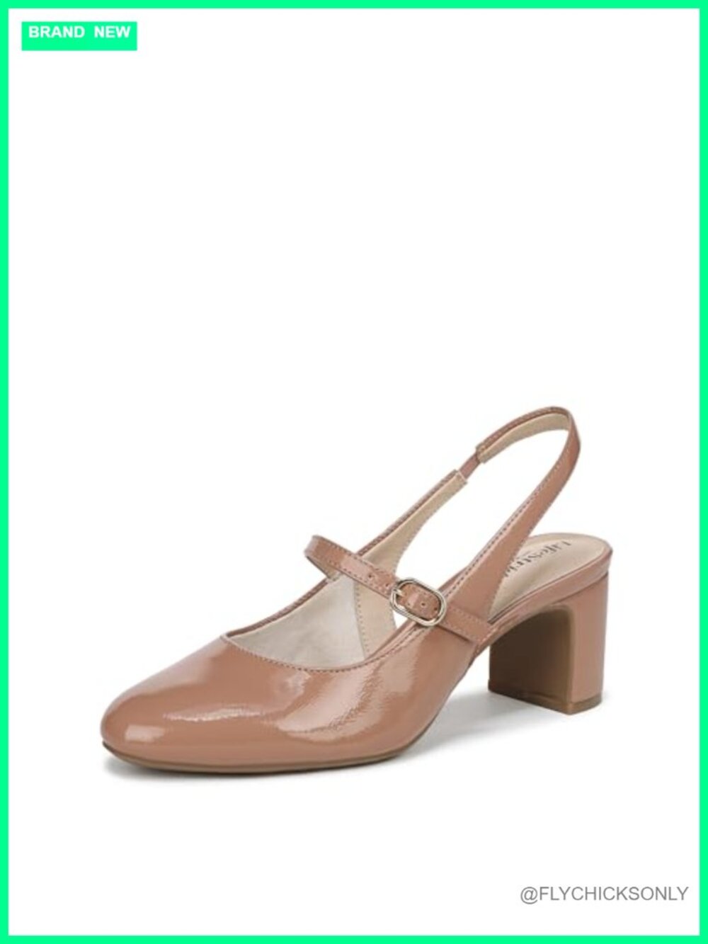 LifeStride Trust Women's Strappy Block Heel Slingback Pump Shoes